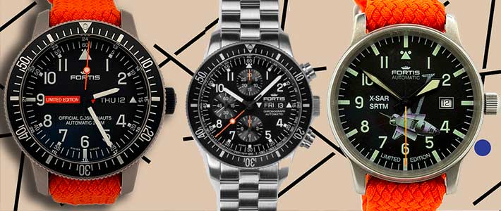 montres Fortis, astronautes et cosmonautes dans l'espace